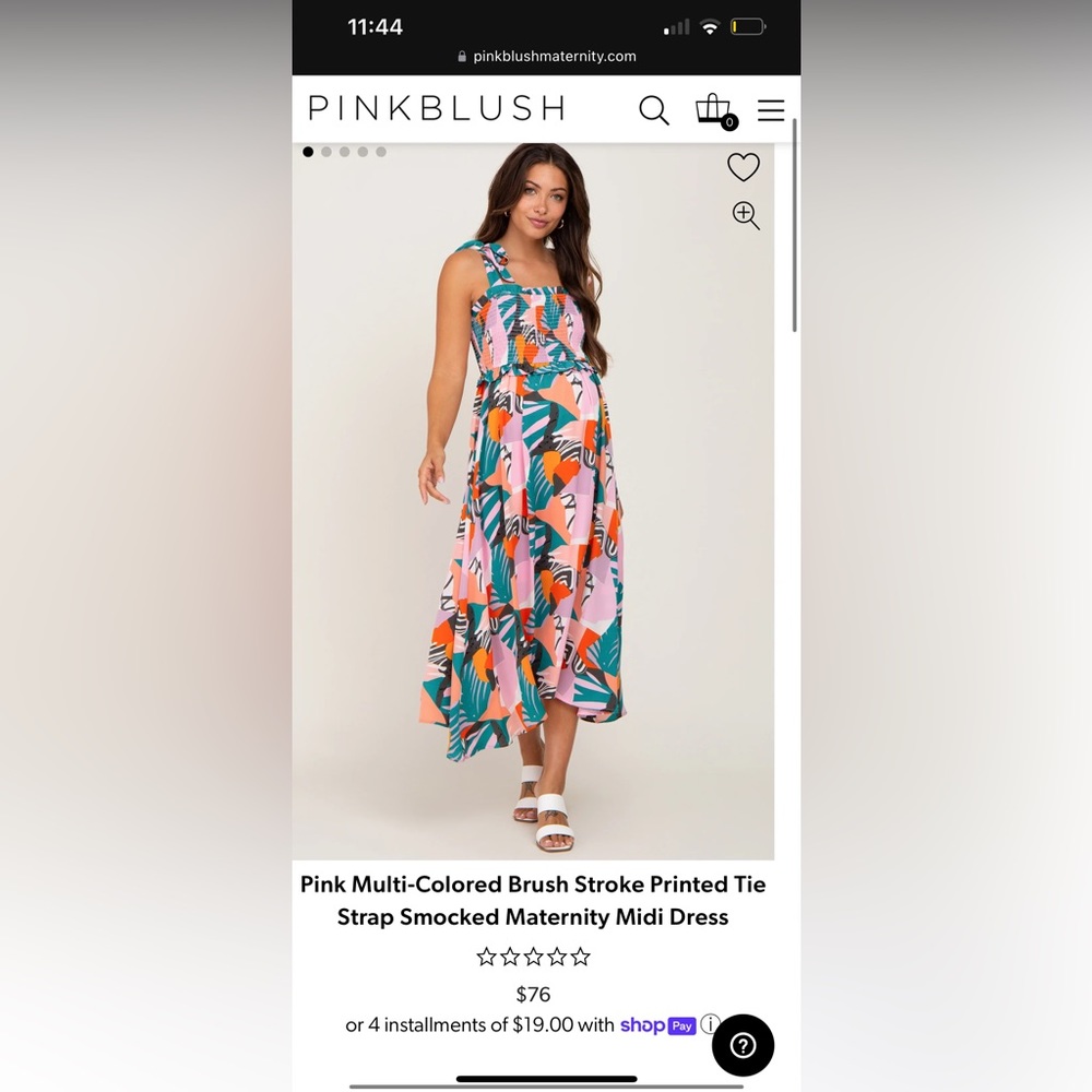 pinkblush maternity dress multi-colors patterned maternity dress brand new